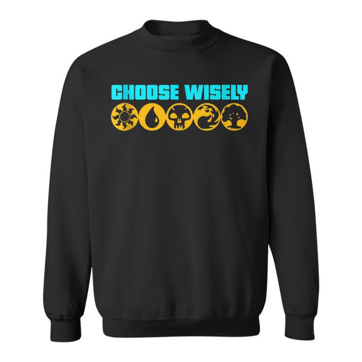 Choose Wisely Gamer Mana Symbols Gathering Magic Sweatshirt