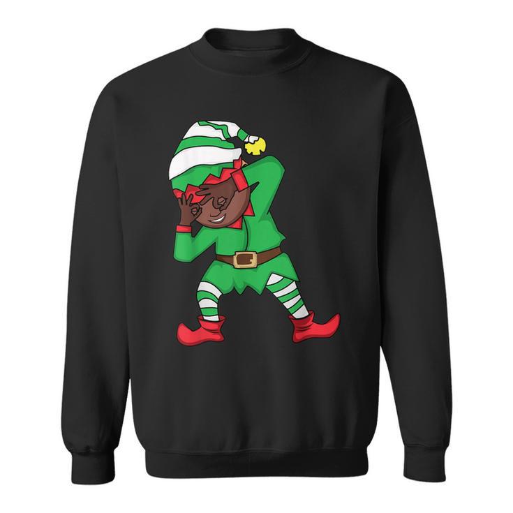 Christmas African American Elf Griddy Dance Sweatshirt