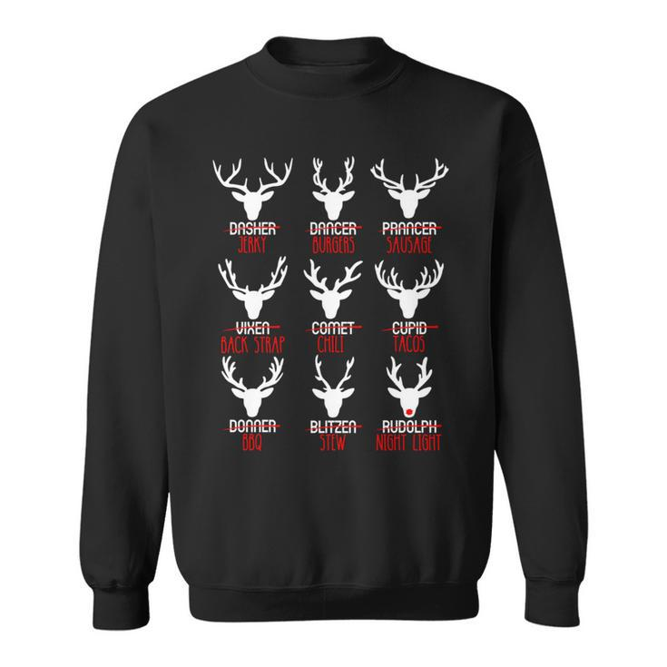 Christmas Deer Bow Hunting Meat Santa Reindeer Hunter Xmas Sweatshirt