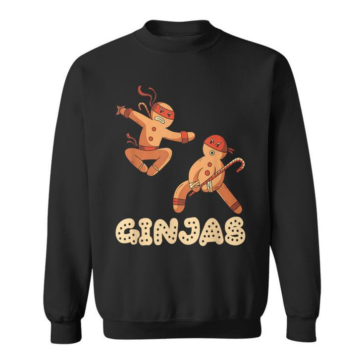 Christmas Ginjas Ninja Gingerbread Man Sweatshirt