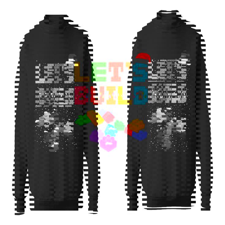 Christmas Let's Build Master Builder Block Brick Building Sweatshirt