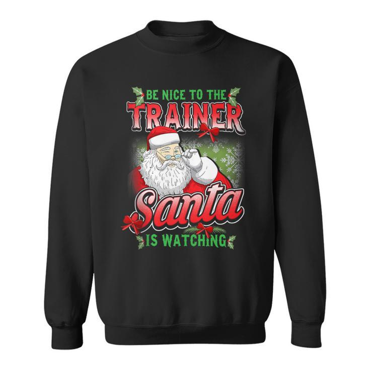 Christmas Personal Trainer Gym Workout Exercise Santa Claus Sweatshirt