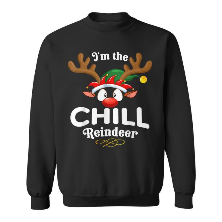 Christmas Pjs Chill Xmas Reindeer Matching Sweatshirt