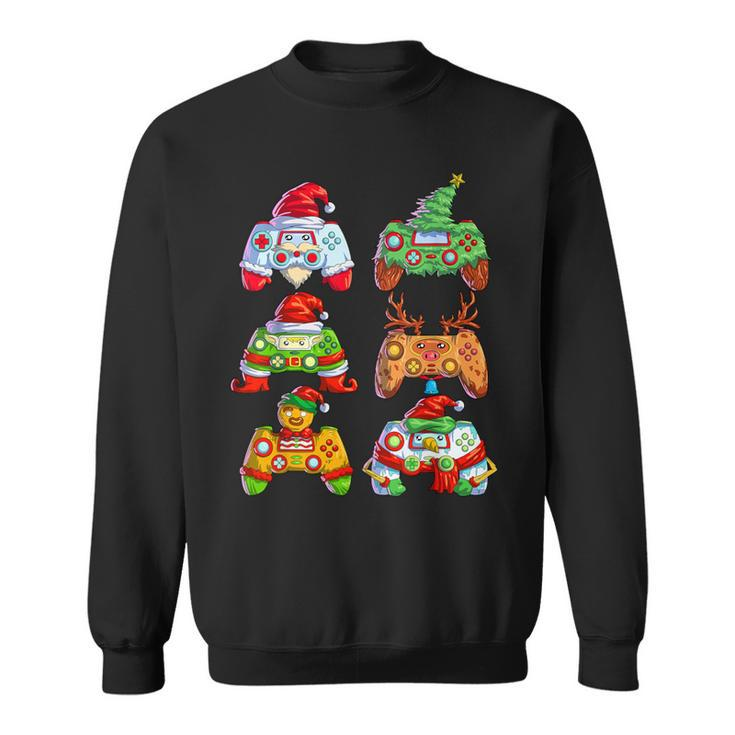 Christmas Video Game Controller Santa Hat Christmas Gamer Sweatshirt