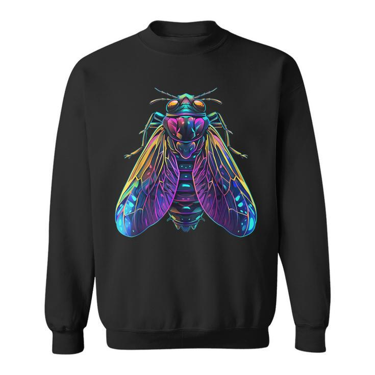 Cicada Insect Bug Colorful Entomology Entomologist Sweatshirt