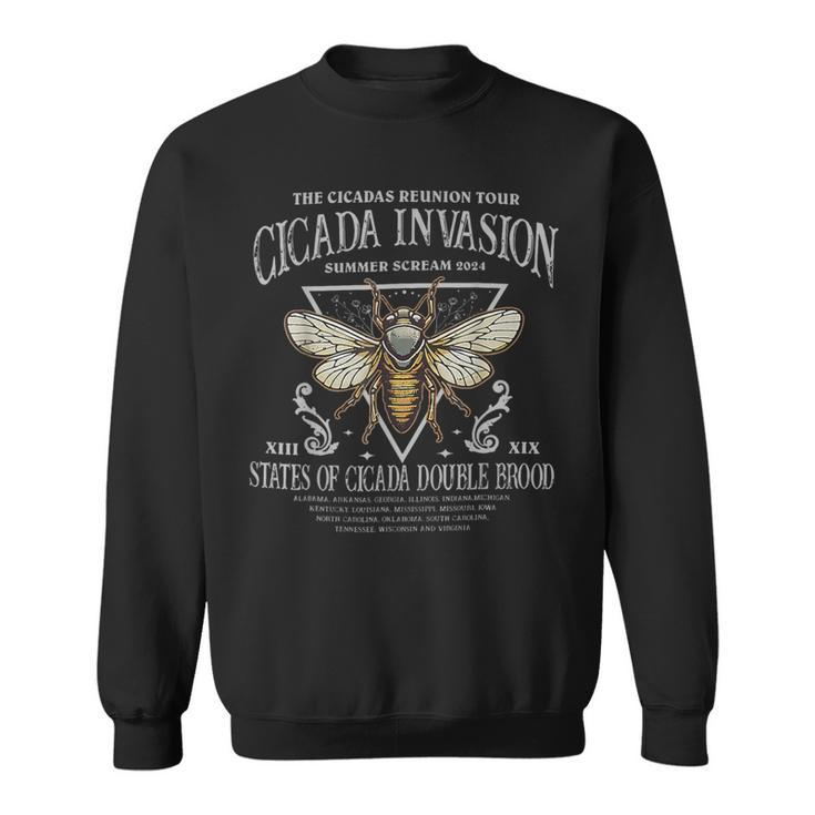 The Cicadas Reunion Cicada Nature Lover Tour Summer 2024 Sweatshirt
