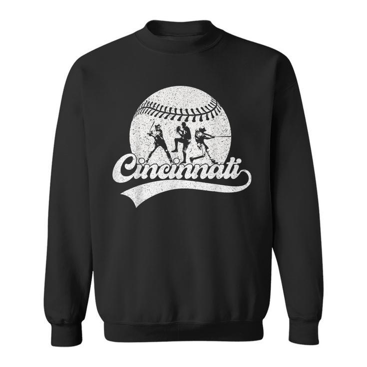 Cincinnati Cities Baseball Lover Baseball Fans Women Sweatshirt