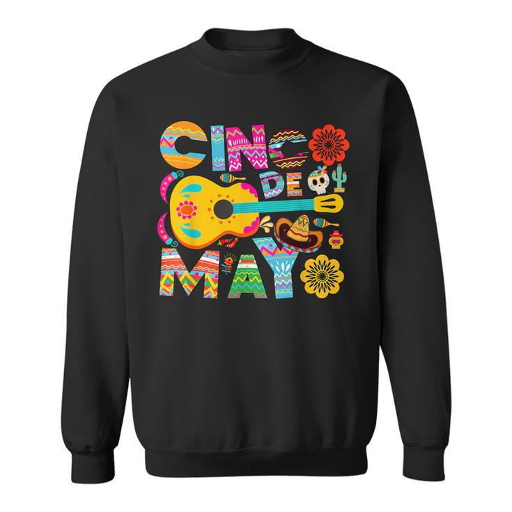 Cinco De Mayo Mexican Taco Guitar Fiesta Cinco De Mayo Sweatshirt