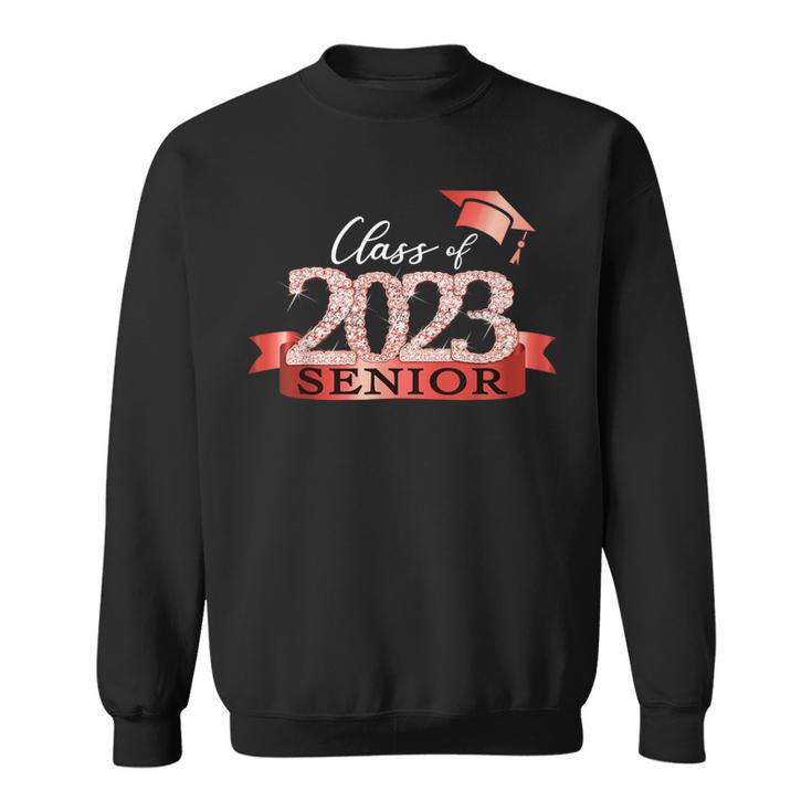 Class Of 2023 Senior I School Color Decoration Red Black Sweatshirt