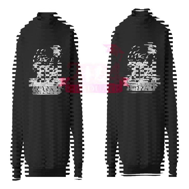 Class Of 2024 Graduate I Senior Year Item White Pink Sweatshirt