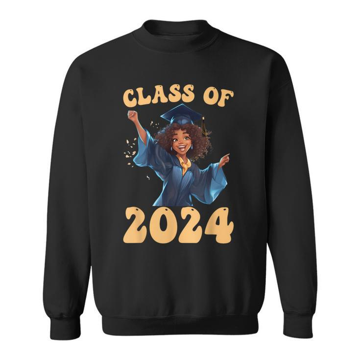 Class Of 2024 Senior Graduate Graduation Girls Sweatshirt