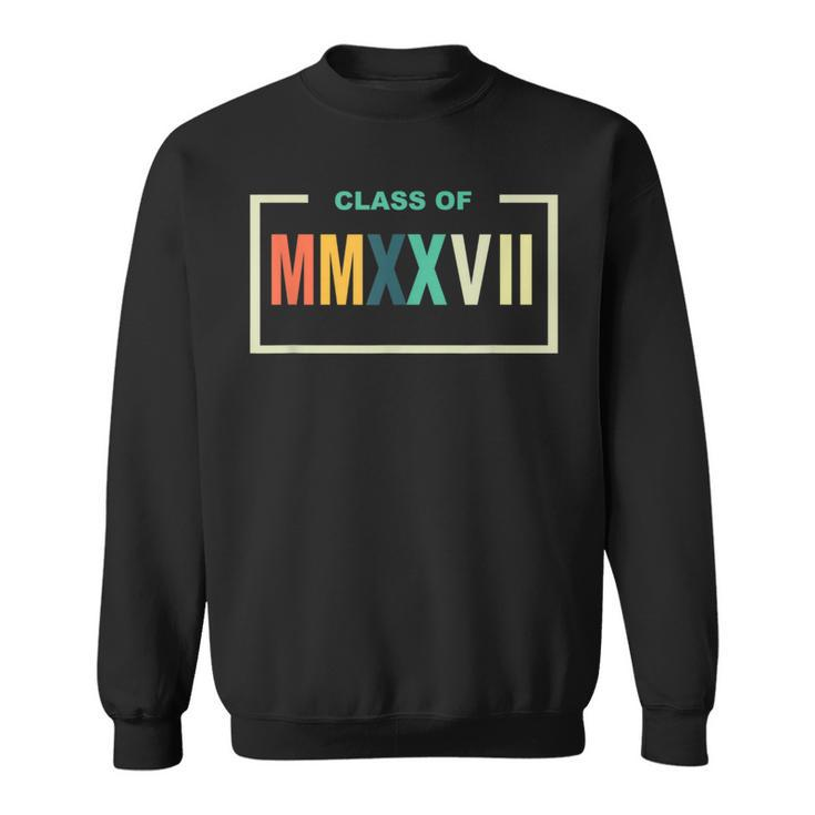 Class Of 2027 Roman Numerals Freshman Math Student Sweatshirt