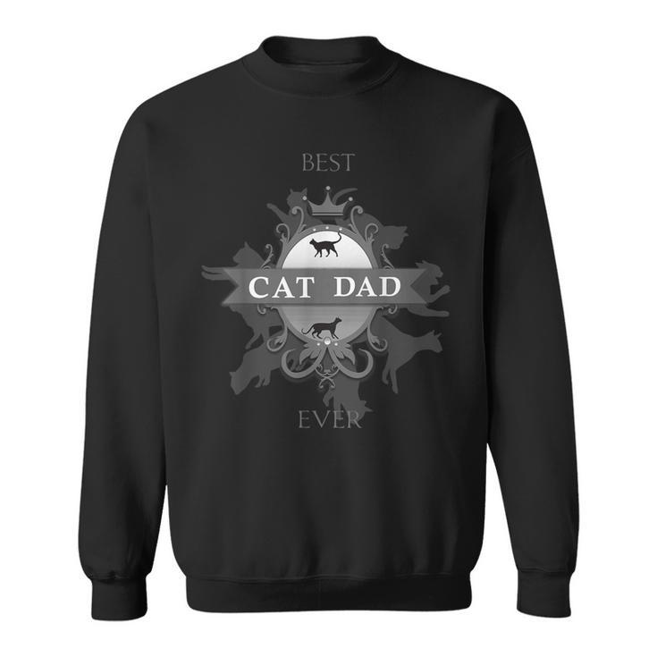 Classic Best Cat Dad Ever Cute Kitty Father Sweatshirt