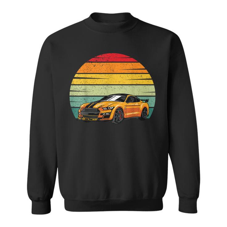 Classic Sport Car Golden Car Lover Mechanic Driver Race Sweatshirt