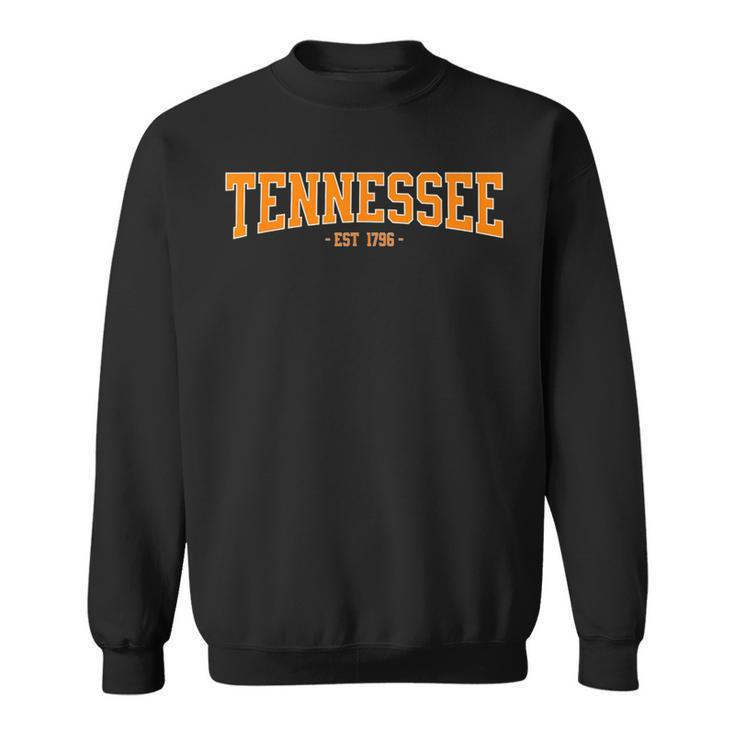 Classic Tn Orange Print Retro Varsity Vintage Tennessee Sweatshirt