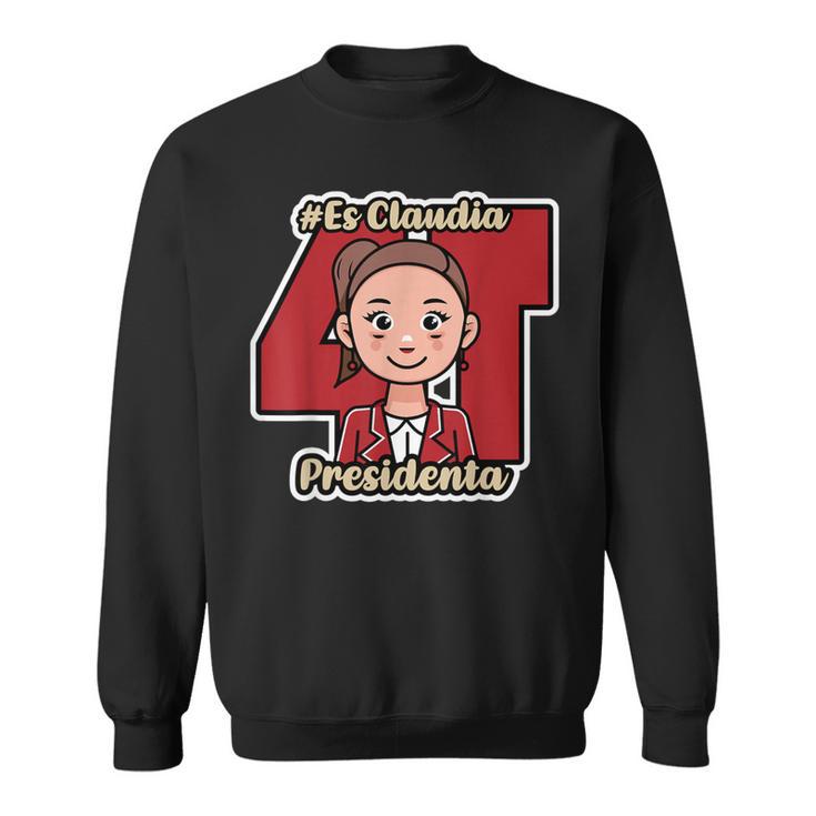 Claudia Sheinbaum Pardo Presidenta Drawing Kawaii Sweatshirt