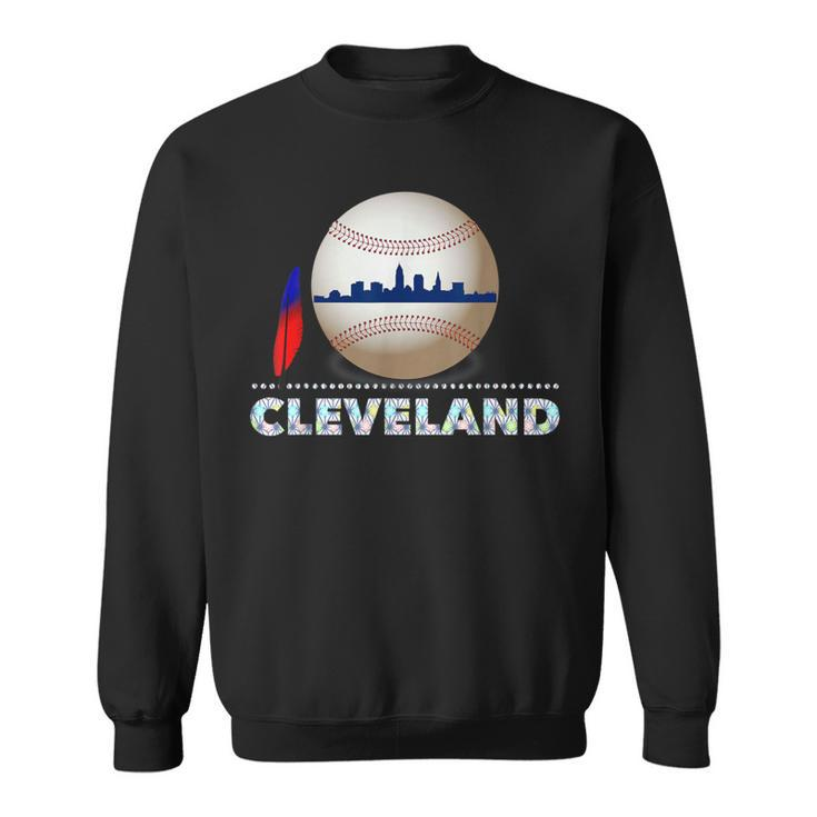 Cleveland Hometown Indian Tribe Ball With Skyline Sweatshirt