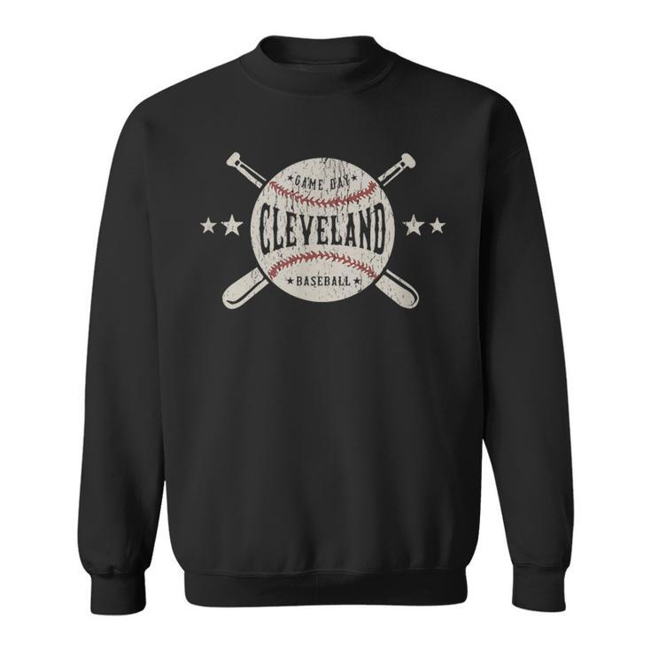 Cleveland Ohio Oh Vintage Baseball Graphic Sweatshirt