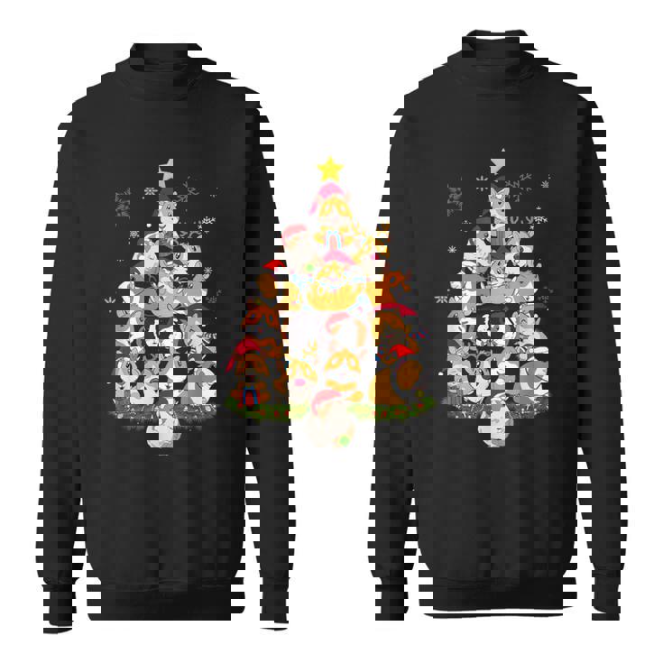 Sweatshirt Joyeux Noël Avec Motif Cochon D'Inde Et Sapin - Drôle Et Festif