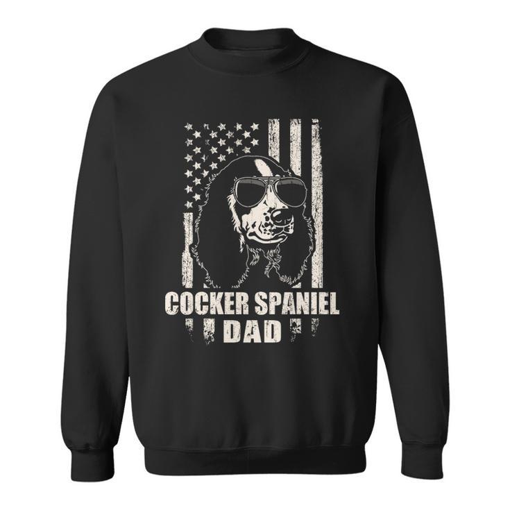 Cocker Spaniel Dad Cool Vintage Retro Proud American Sweatshirt