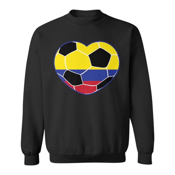 Colombia Soccer Ball Heart Jersey Colombian Football Sweatshirt