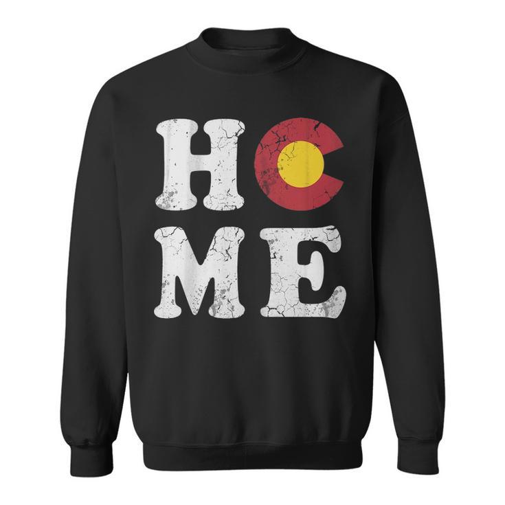 Colorado Home Flag State Vintage Fade Sweatshirt