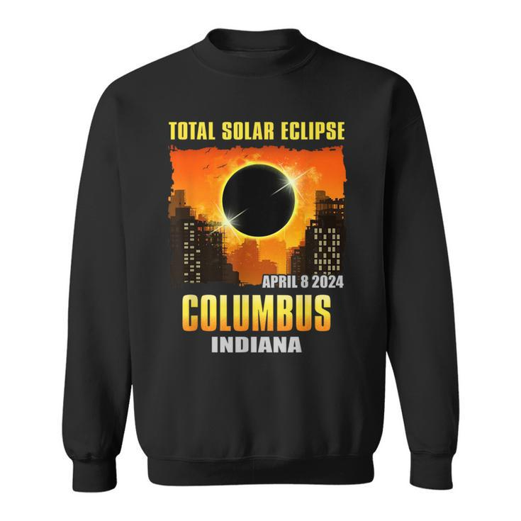Columbus Indiana 2024 Total Solar Eclipse Sweatshirt