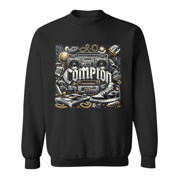 Compton Ny Hip Hop Boombox Graphic For Women Sweatshirt
