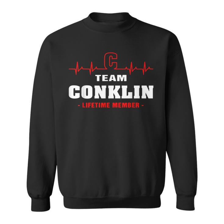 Conklin Surname Family Name Team Conklin Lifetime Member Sweatshirt