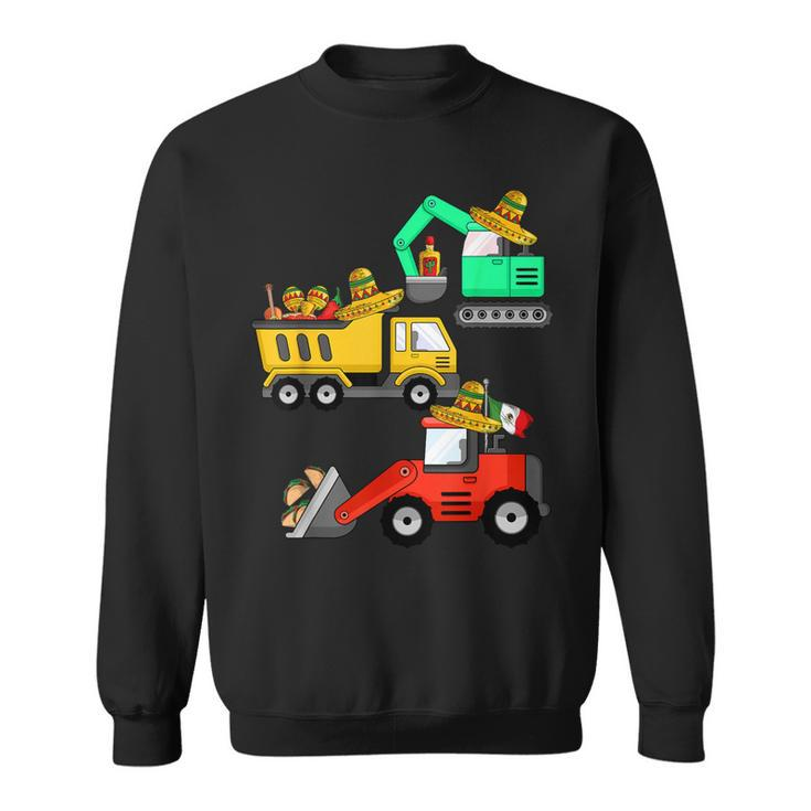 Construction Excavator Taco Mexican Crane Cinco De Mayo Sweatshirt