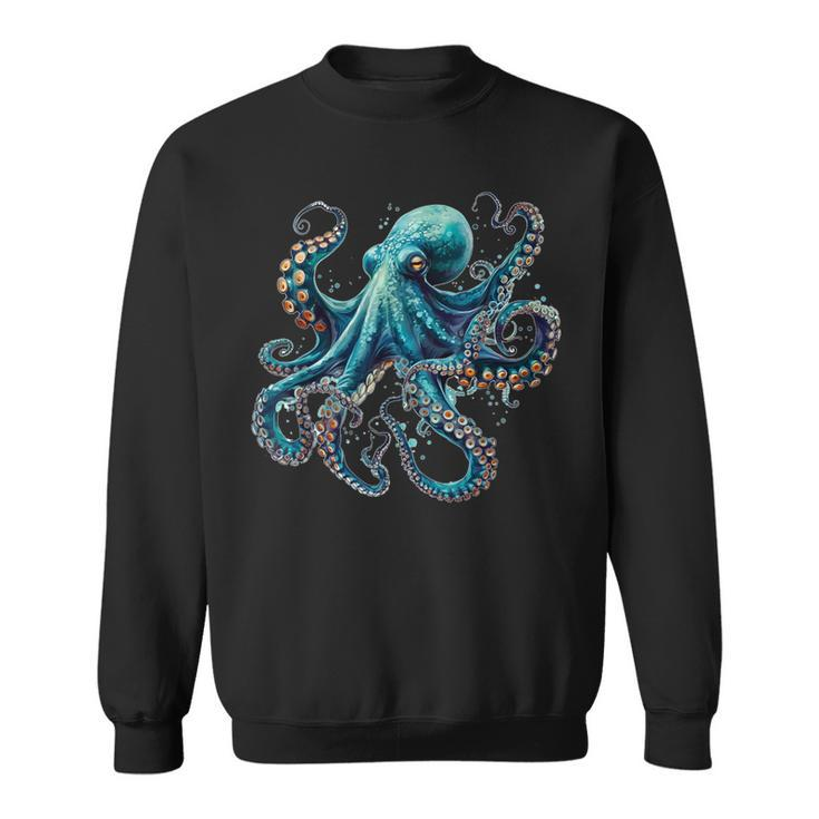 Cool Blue Octopus Sweatshirt