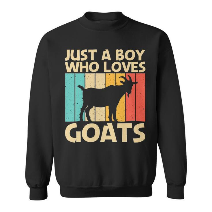 Cool Goat For Boys Kids Goat Farmer Farming Lovers Sweatshirt