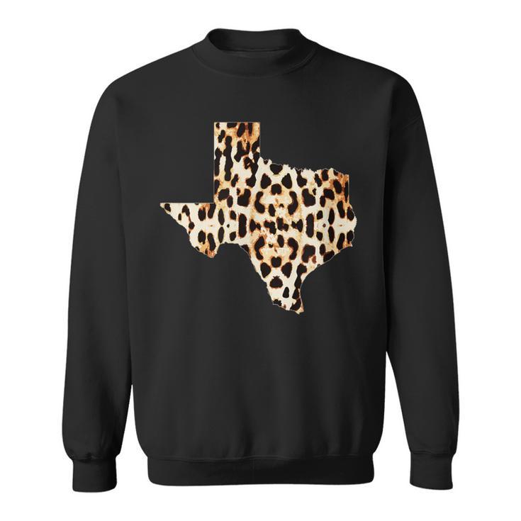 Cool Home Texas State Leopard Cheetah Print Sweatshirt