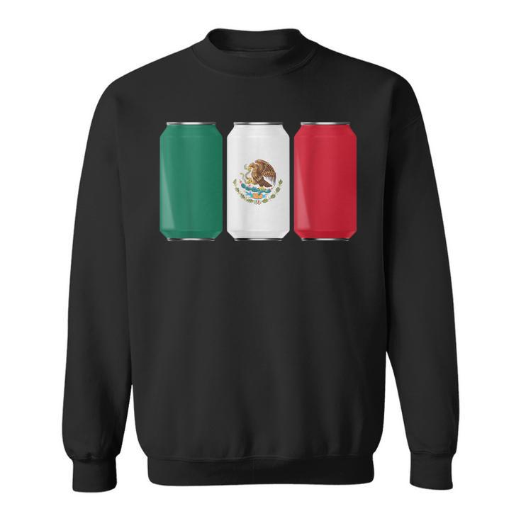 Cool Patriotic Beer Cans Mexico W Mexican Flag Sweatshirt