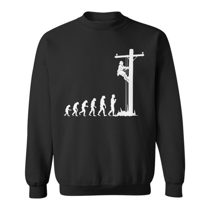 Cool Unique Evolution Of Lineman Electrician  Sweatshirt