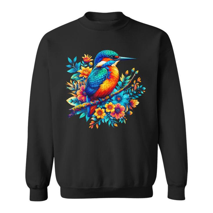 Coole Eisvogel Geist Tier Illustration Tie Dye Kunst Sweatshirt