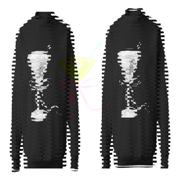 Coquette Bow With Martini Coquette Aesthetic Sweatshirt