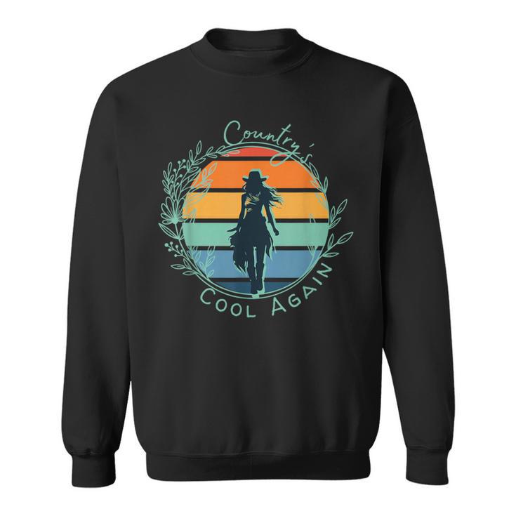 Country's Cool Again Lainey Vibe Wildflowers And Wild Horses Sweatshirt