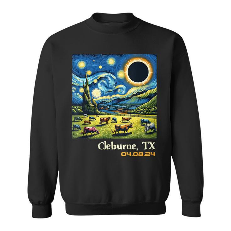 Countryside Total Solar Eclipse Cleburne Texas Sweatshirt