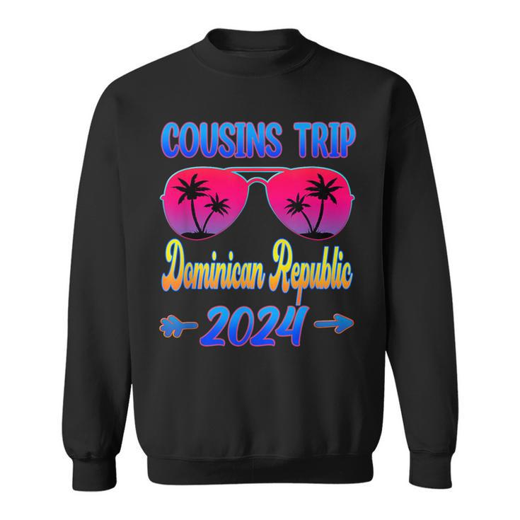 Cousins Trip Dominican Republic 2024 Glasses Cousin Matching Sweatshirt
