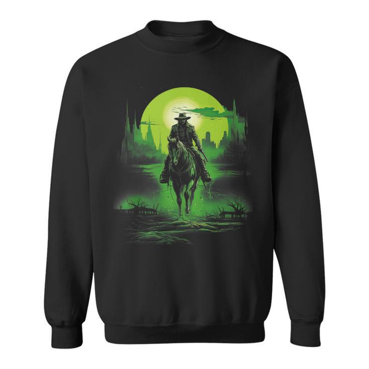 Cowboy Horseback Riding Saloon Gunfight Sheriff Sweatshirt