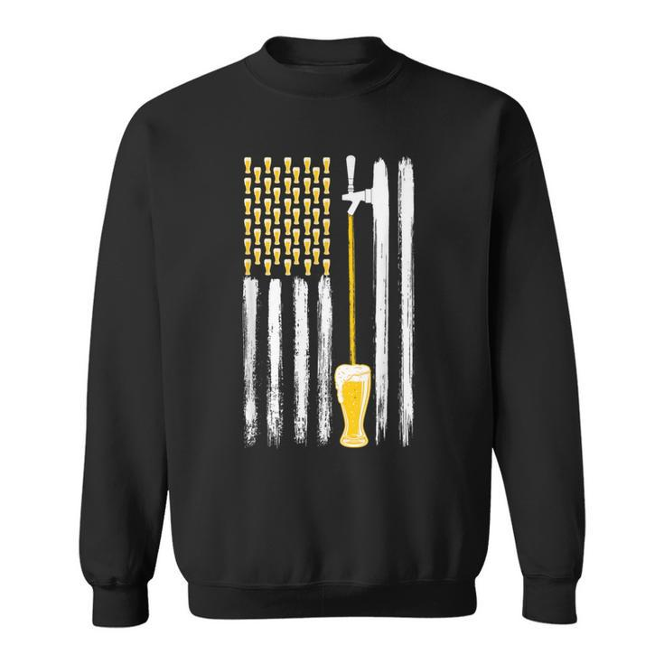 Craft Beer American Flag Usa 4Th July Alcohol Brew Brewery Sweatshirt