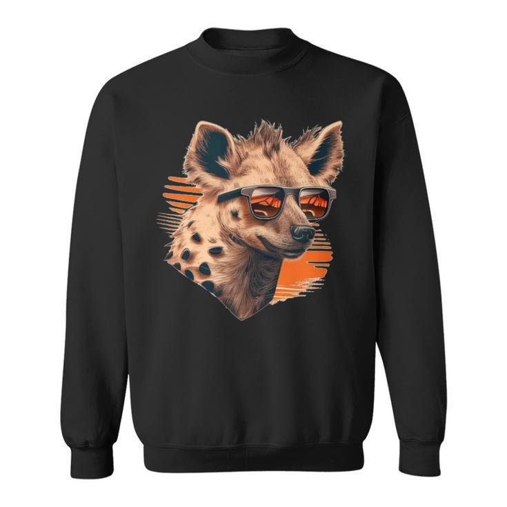 Crazy Looking And Laughing Hyena Sweatshirt
