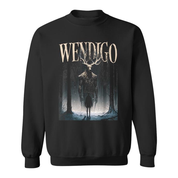 Cryptid Wendigo Ghost Of The Forest Graphic Sweatshirt