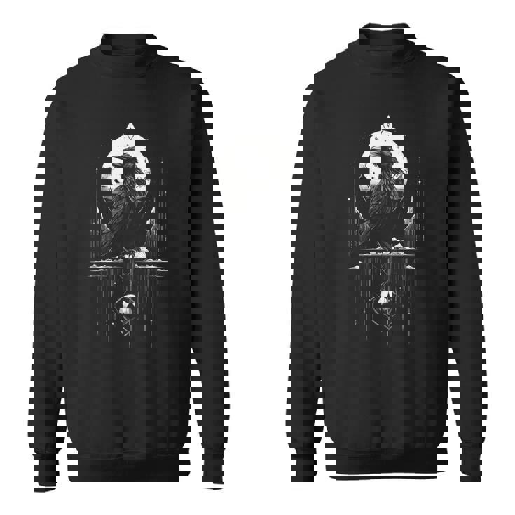 Cuervo Cuervo Pájaro Oscuro Brujería Presagios Camisa de entrenamiento