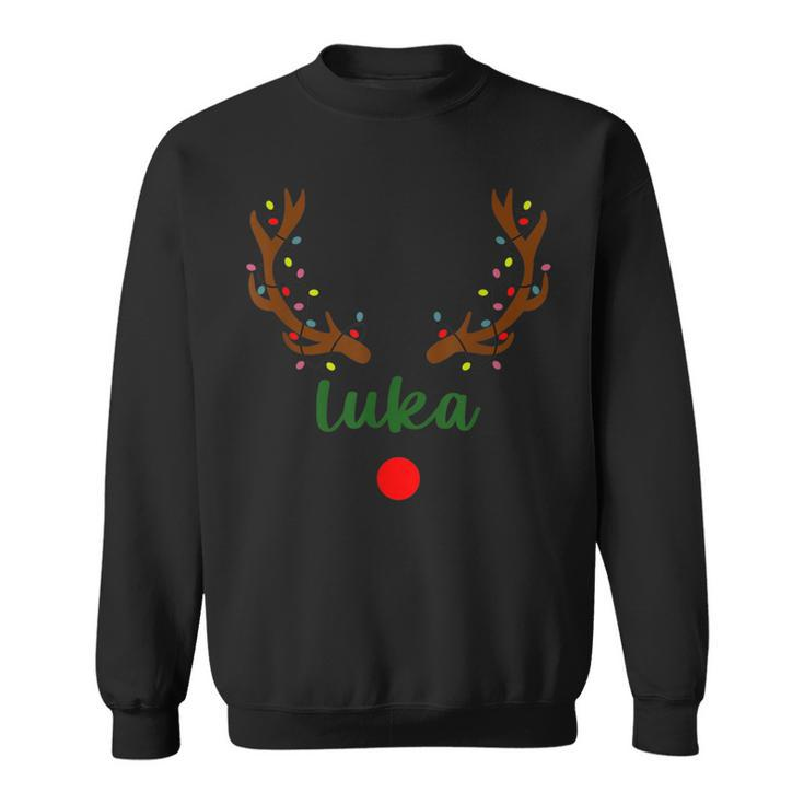 Custom Name Christmas Matching Family Pajama Luka Sweatshirt