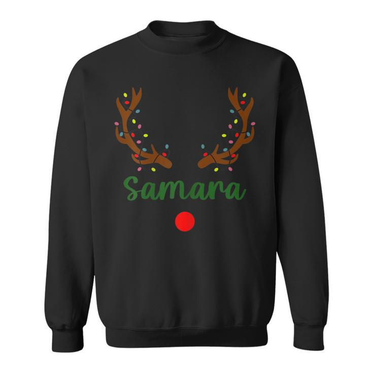 Custom Name Christmas Matching Family Pajama Samara Sweatshirt
