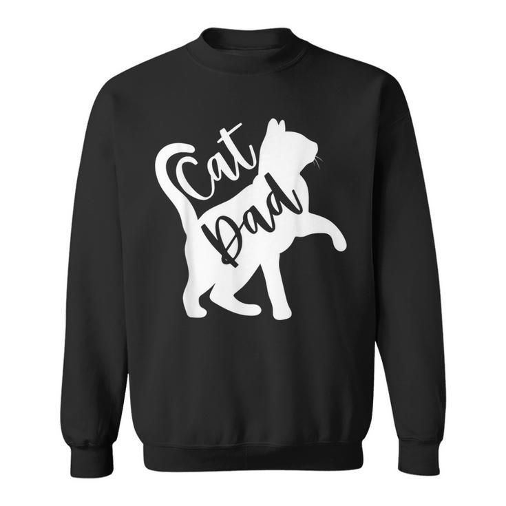 Cute Cat Dad Fathers Day Kitty Daddy Papa Sweatshirt