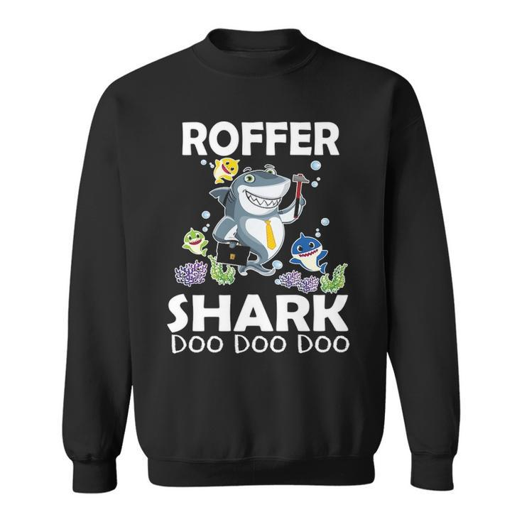 Cute Fishes Swimming In The Sea Smile Roofer Shark T Sweatshirt