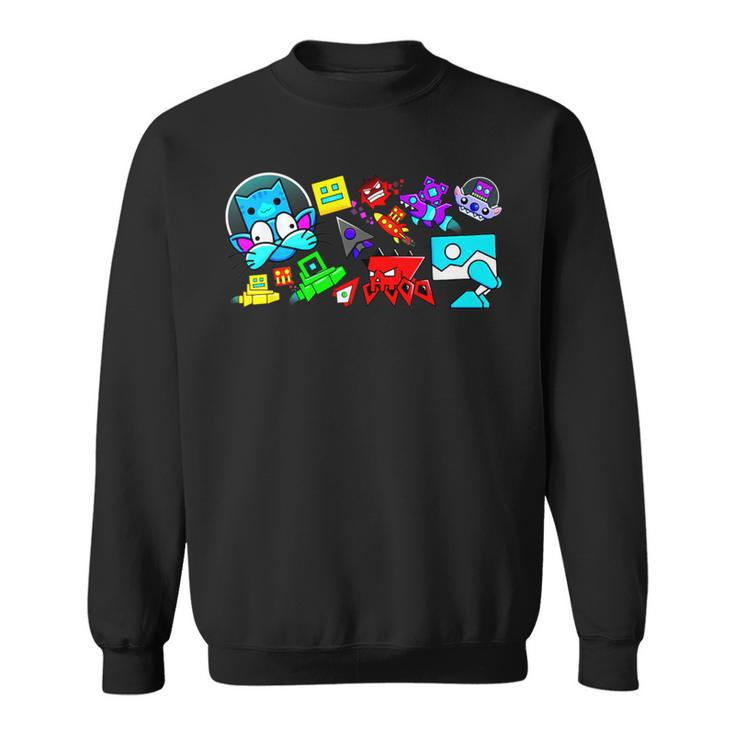 Cute Geometry Video Game  Graphic Birthday Sweatshirt
